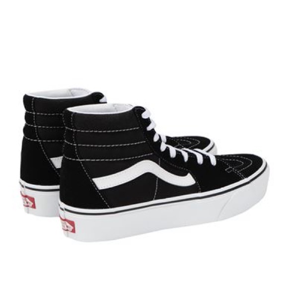 Sk8-Hi Platform 2.0 Black Canvas High Top Vans - Picture 2 of 8